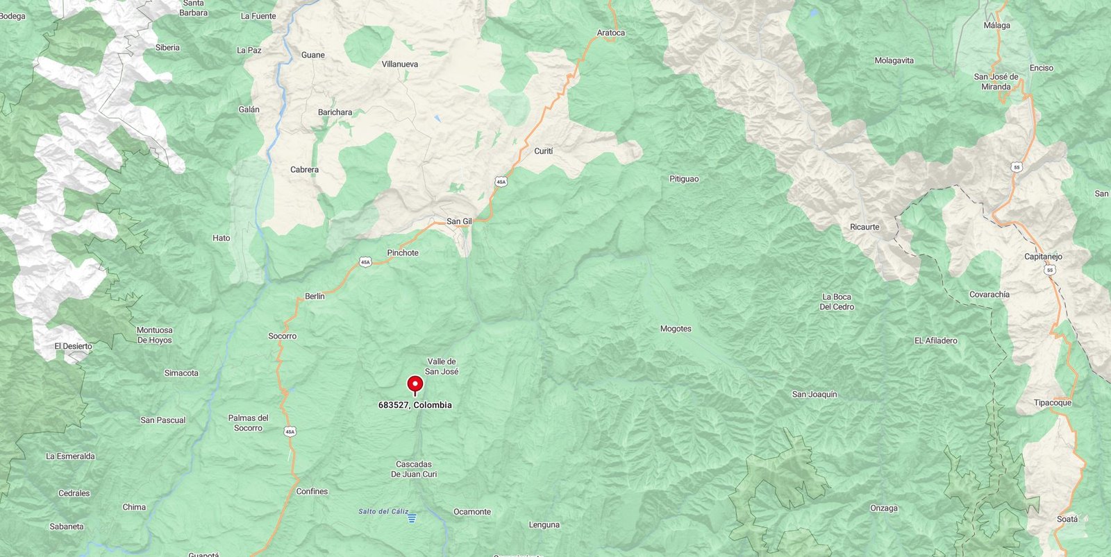 6.426097, -73.164363 Mapa Hosteria Calichana